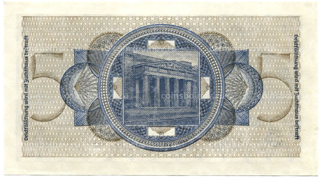 5 рейхсмарок 1940 года Германия (Для оккупированных территорий)