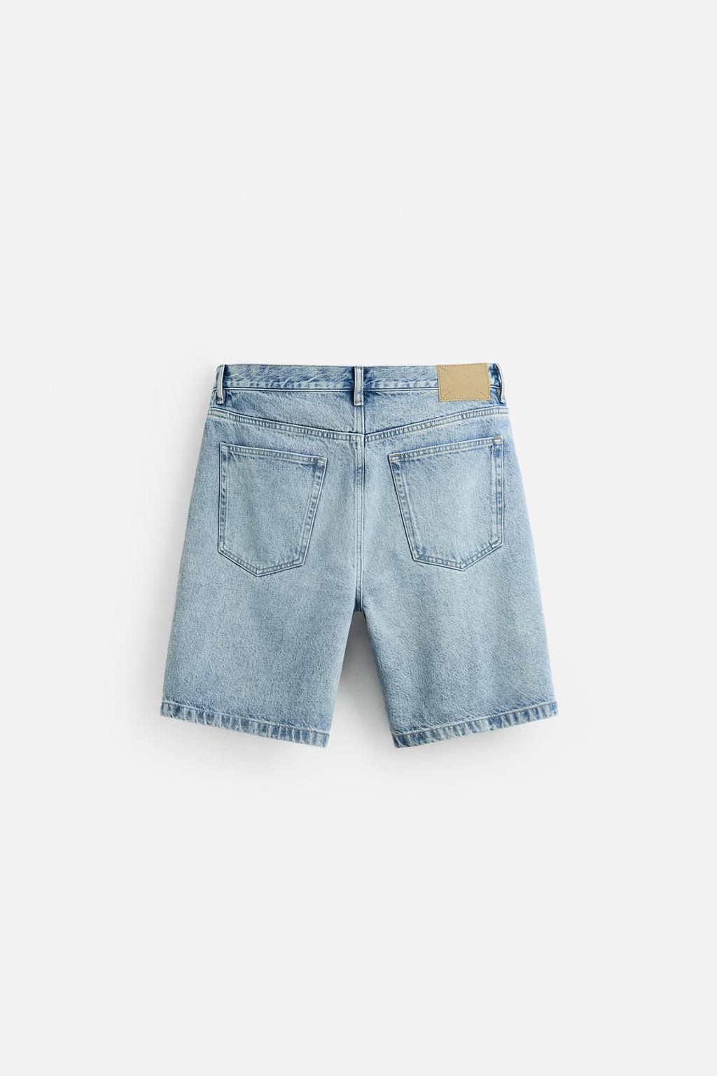REGULAR FIT DENIM BERMUDA SHORTS - Zara фото 7
