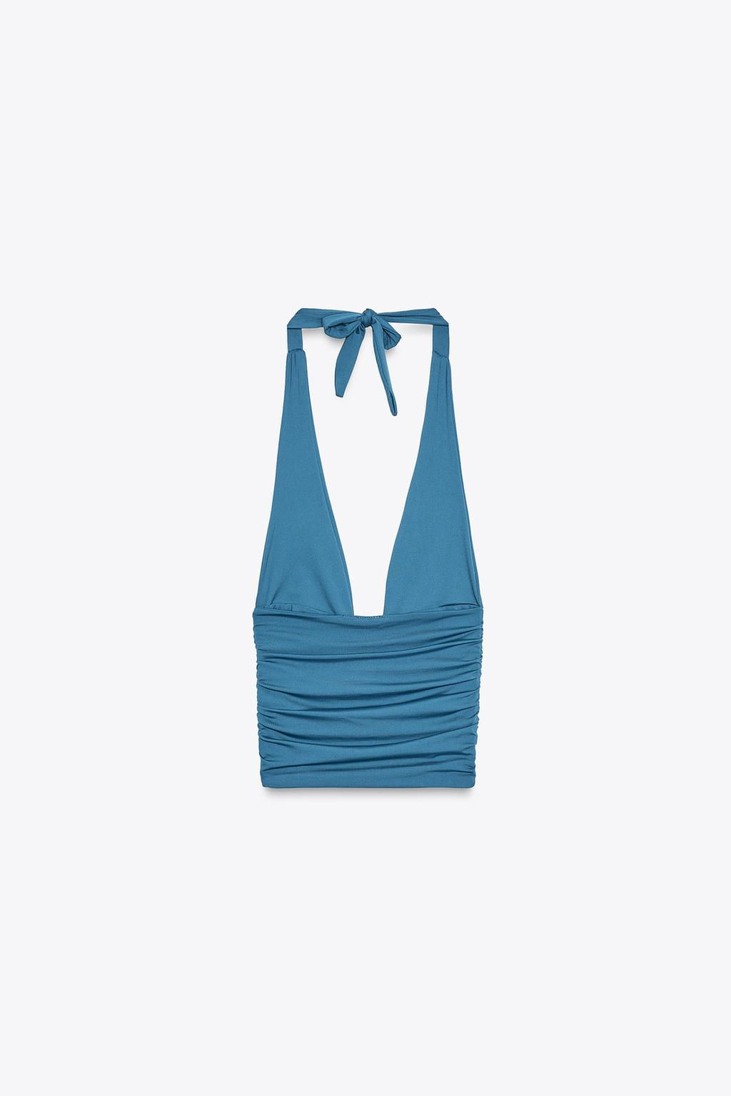 DRAPED HALTER TOP - Zara фото 22