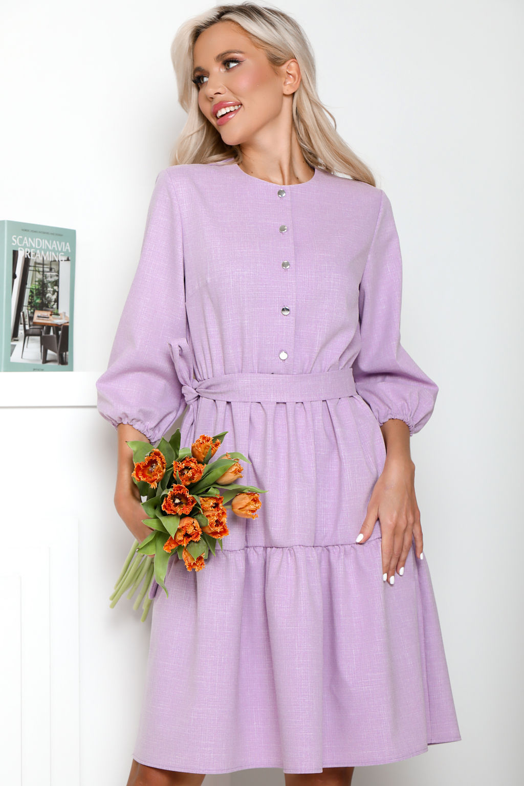 Платье Open Style 6106 сиреневый