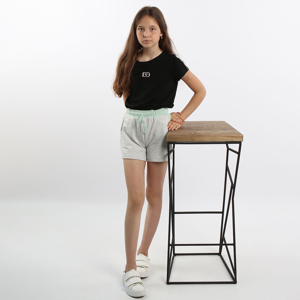 RODOS Шорты для девочки М-262 Меланж/Ментол