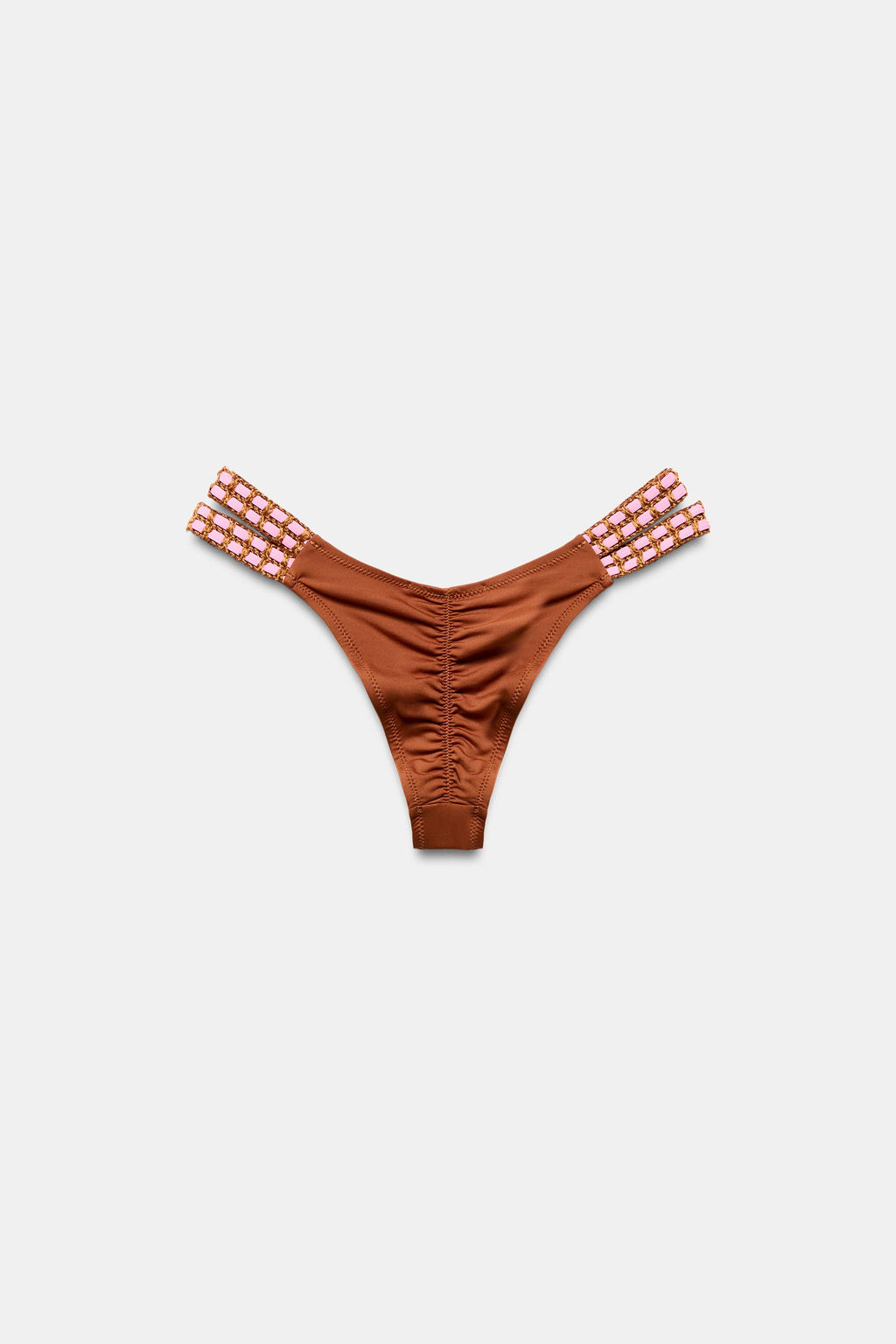 BRAGUITA BIKINI CROCHET / Caramelo - Zara фото 4