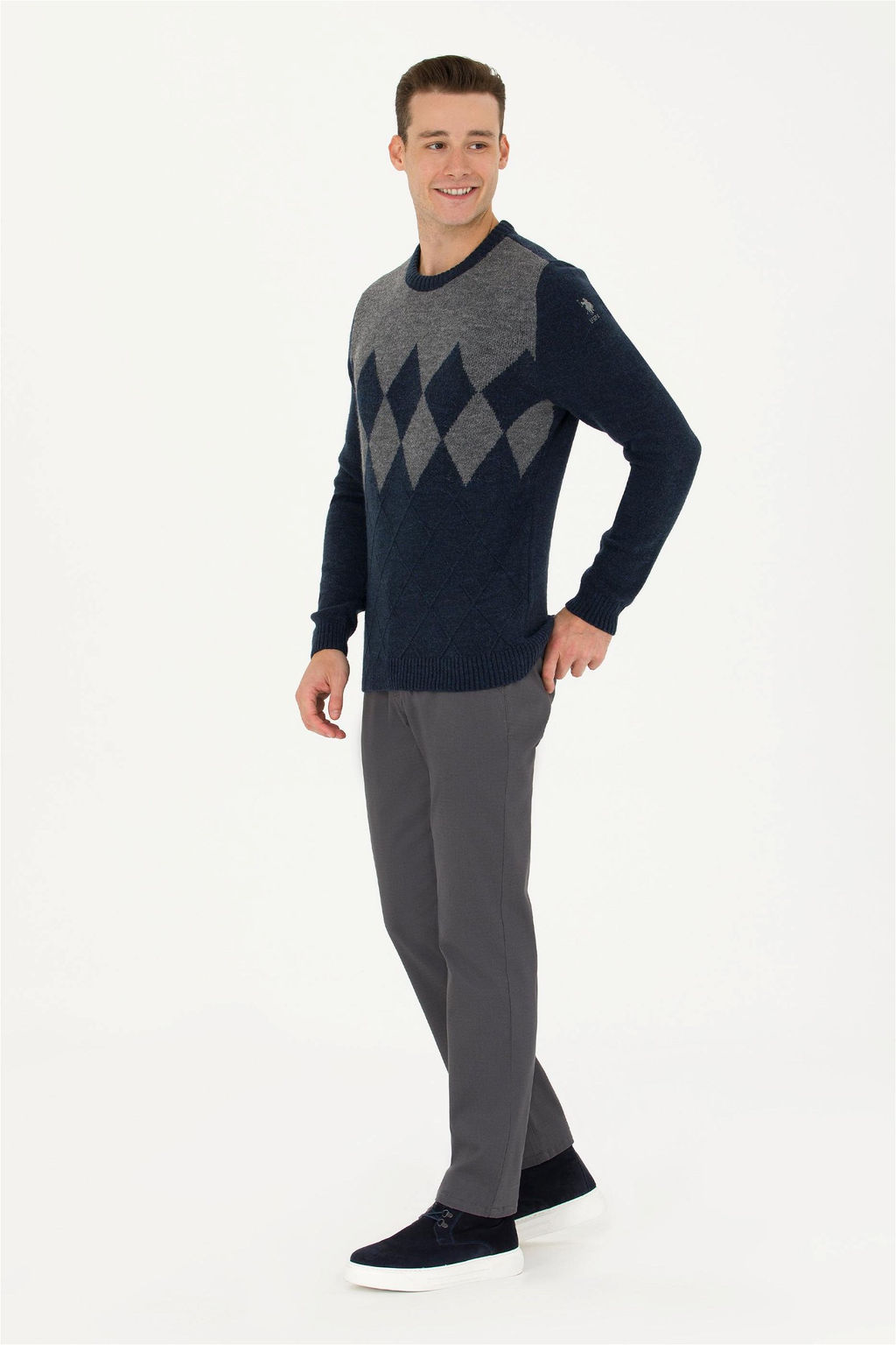 U. S. Polo Assn Мужской темно-синий свитер - U.s. polo assn фото 4