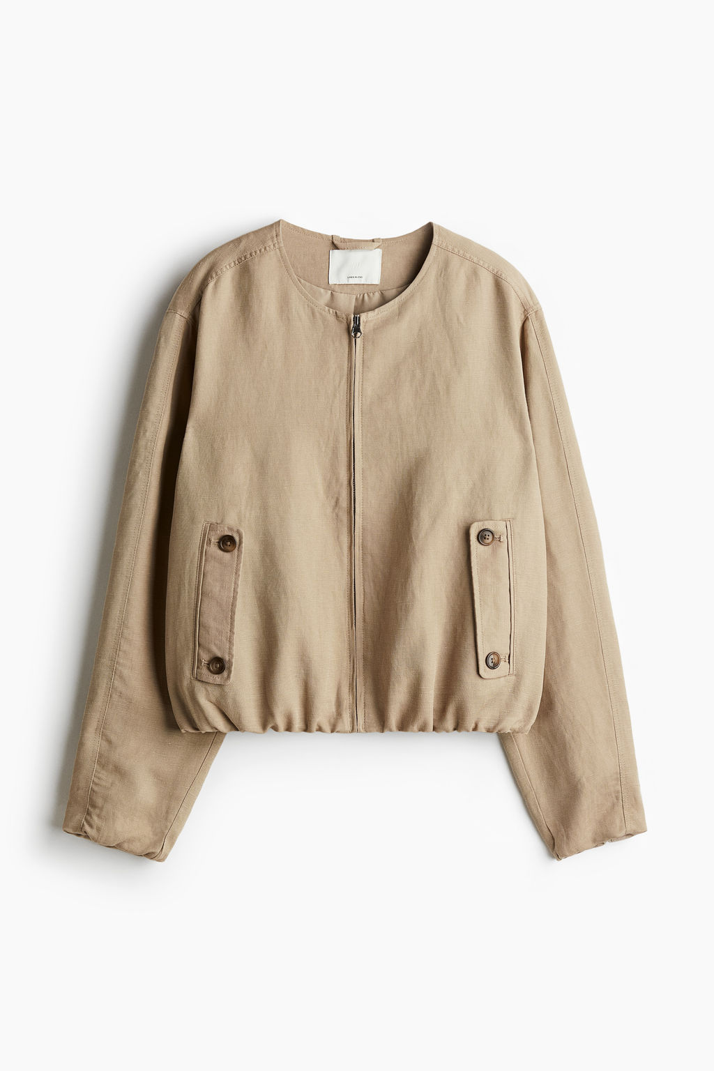 Cazadora bomber en mezcla de lino - H&m фото 2