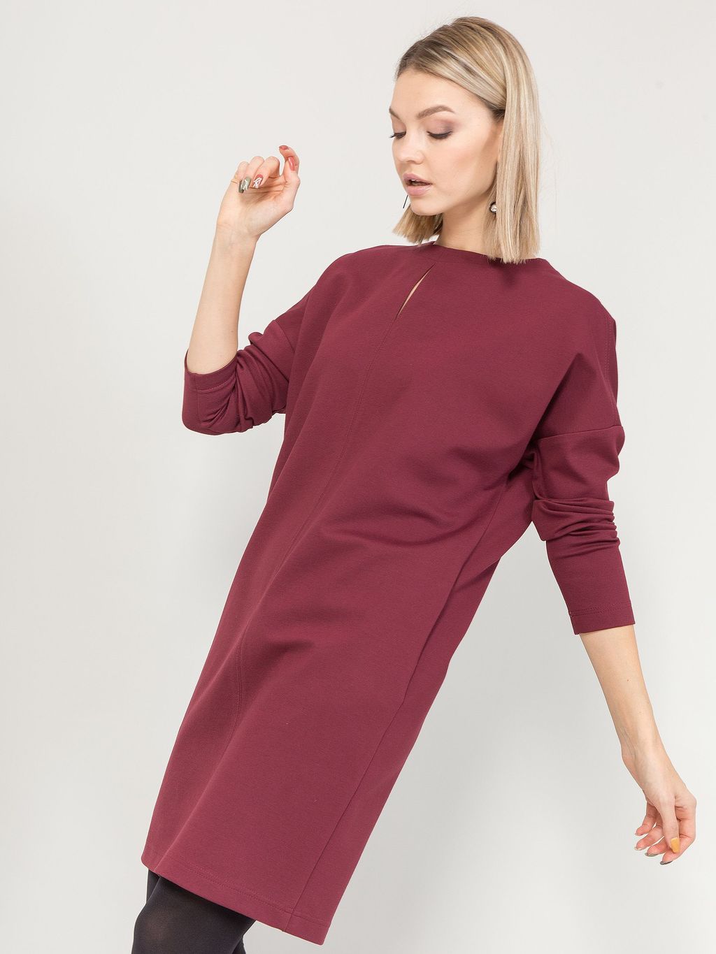 Платье с длинным цельнокроеным рукавом - Stilla фото 3