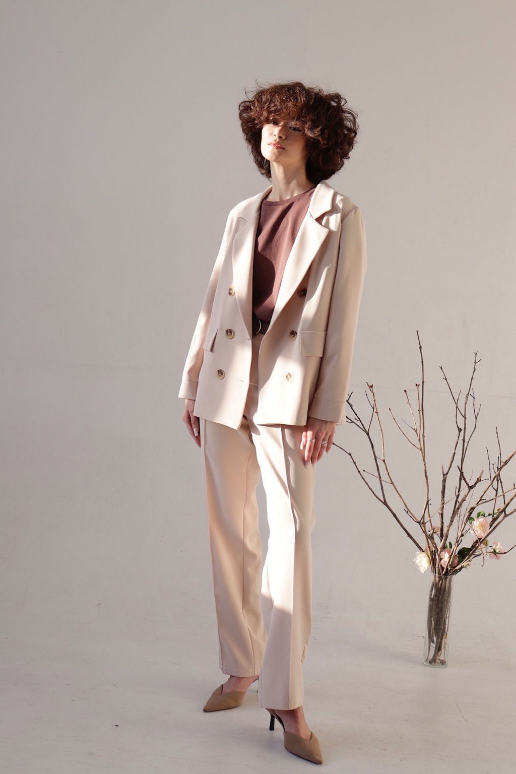 Жакет двубортный айвори - Martichelli фото 6