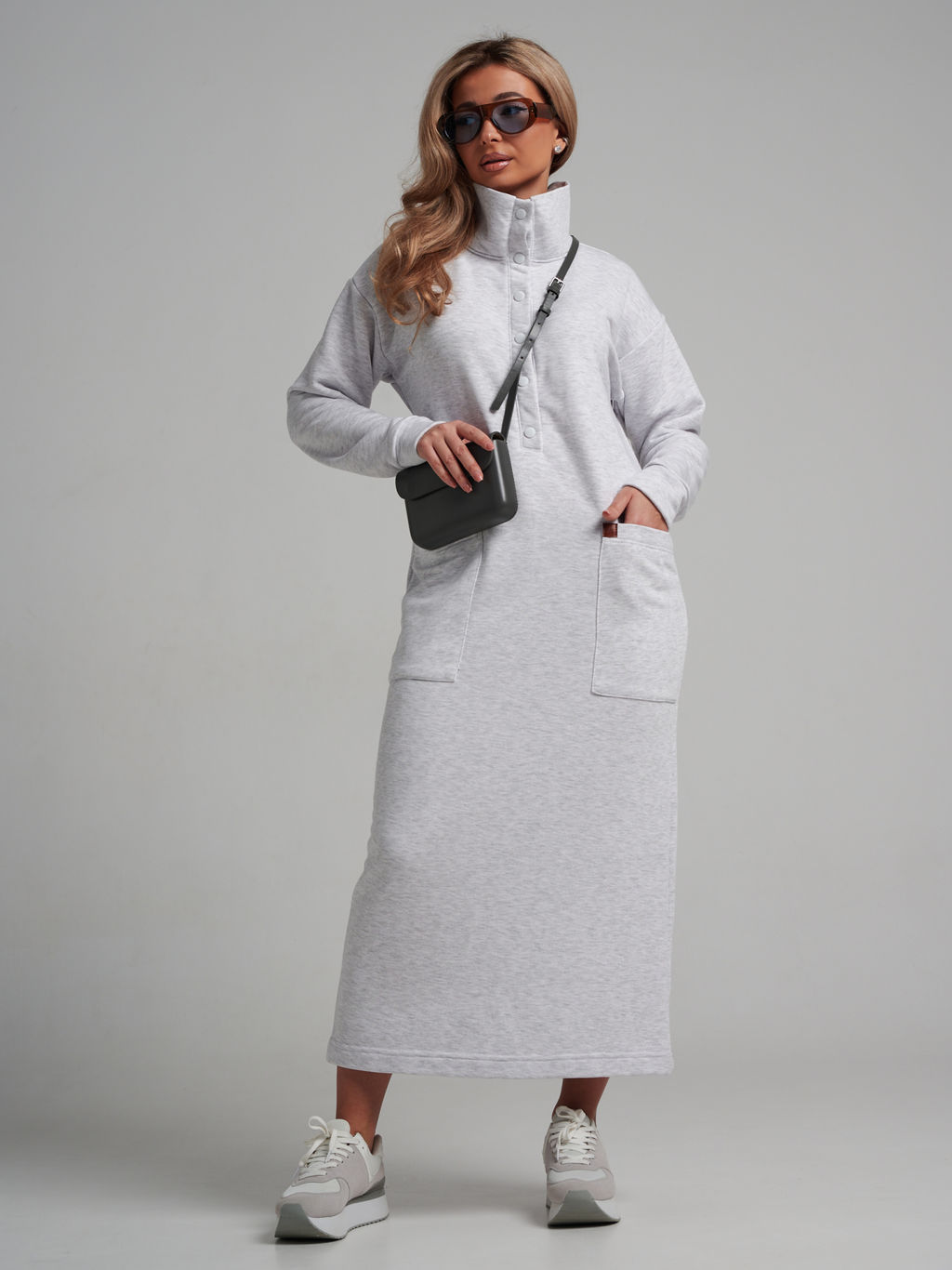 978 Платье "Меланж/серый"