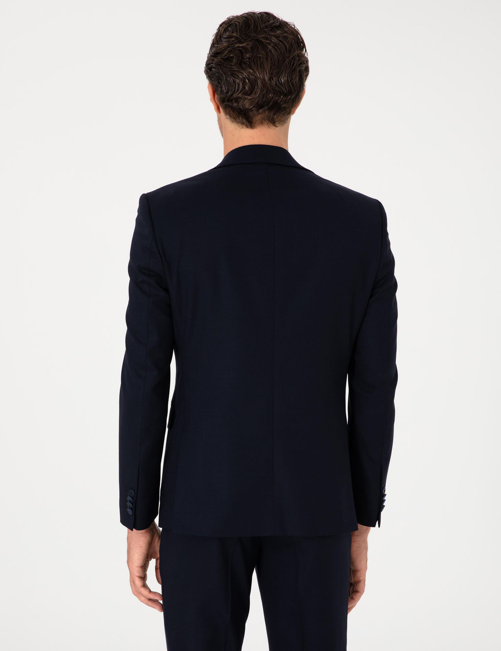 Lacivert Slim Fit Y_n Kar___ml_ Ceket - Cacharel фото 5