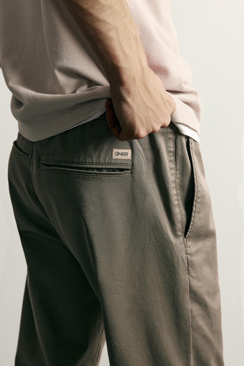PANTAL?N CINTURA JOGGER SLIM FIT / Khaki - Zara фото 3
