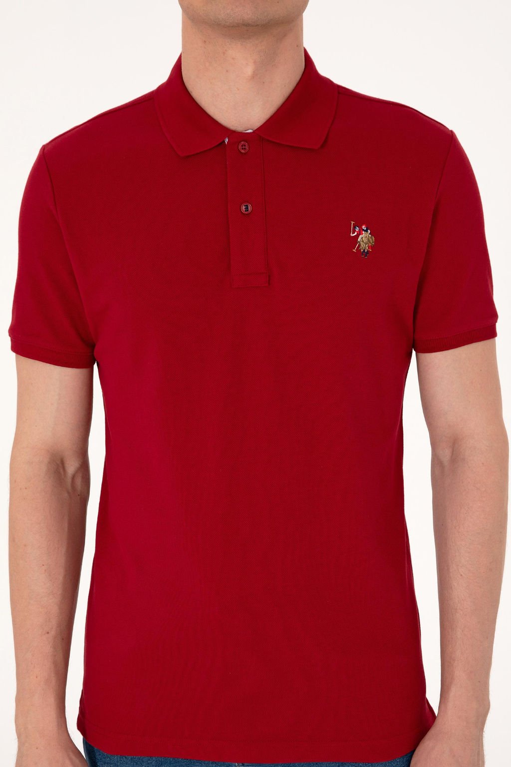 Erkek Slim Fit Polo Yaka Bordo Basic Ti__rt Sepette S_rpriz _ndirim - U.s. polo assn фото 6