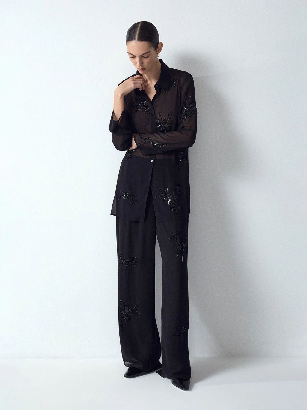 ЕМКА / Рубашка с узором из бисера - Emka фото 3