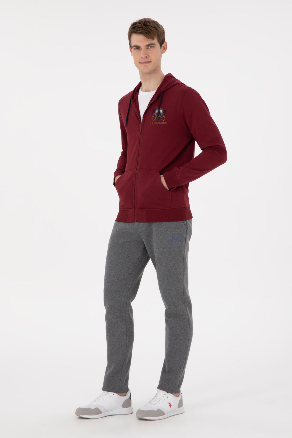 Мужской бордовый вязаный кардиган Неожиданная скидка в корзине - U.s. polo assn фото 4
