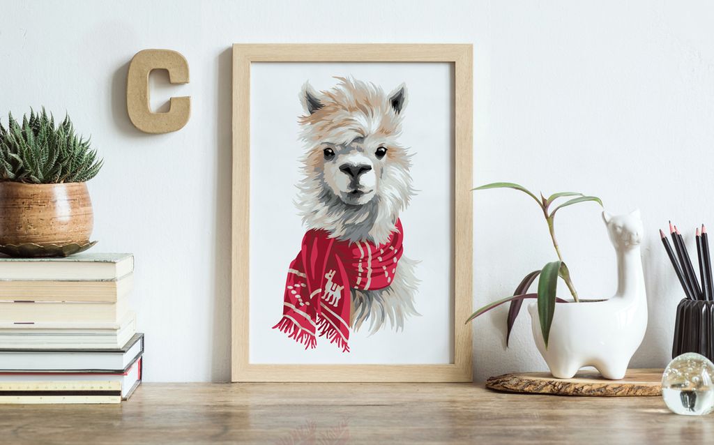 ФРЕЯ PNB/PS-044 Набор для раскрашивания по номерам 30 х 20 см Пушистый альпака  фото 6