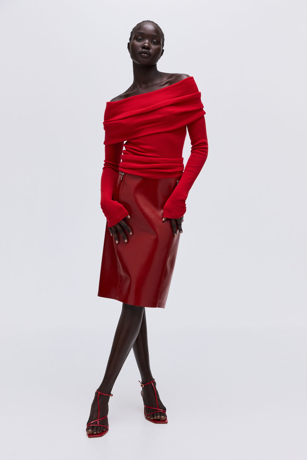 Jersey off-the-shoulder - H&m фото 7