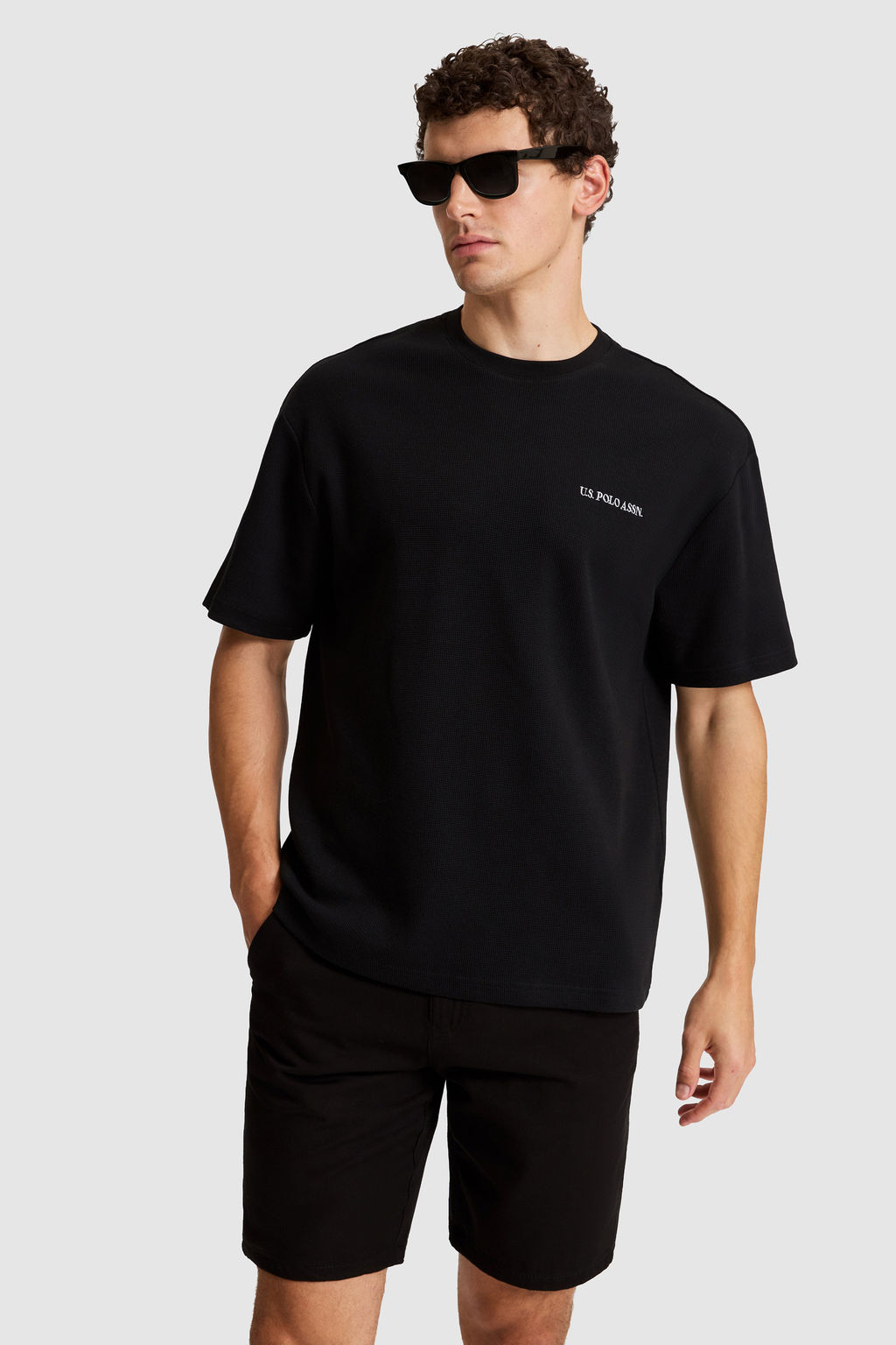 Erkek Siyah Comfort Fit Bisiklet Yaka TiЕГrt - U.s. polo assn фото 3