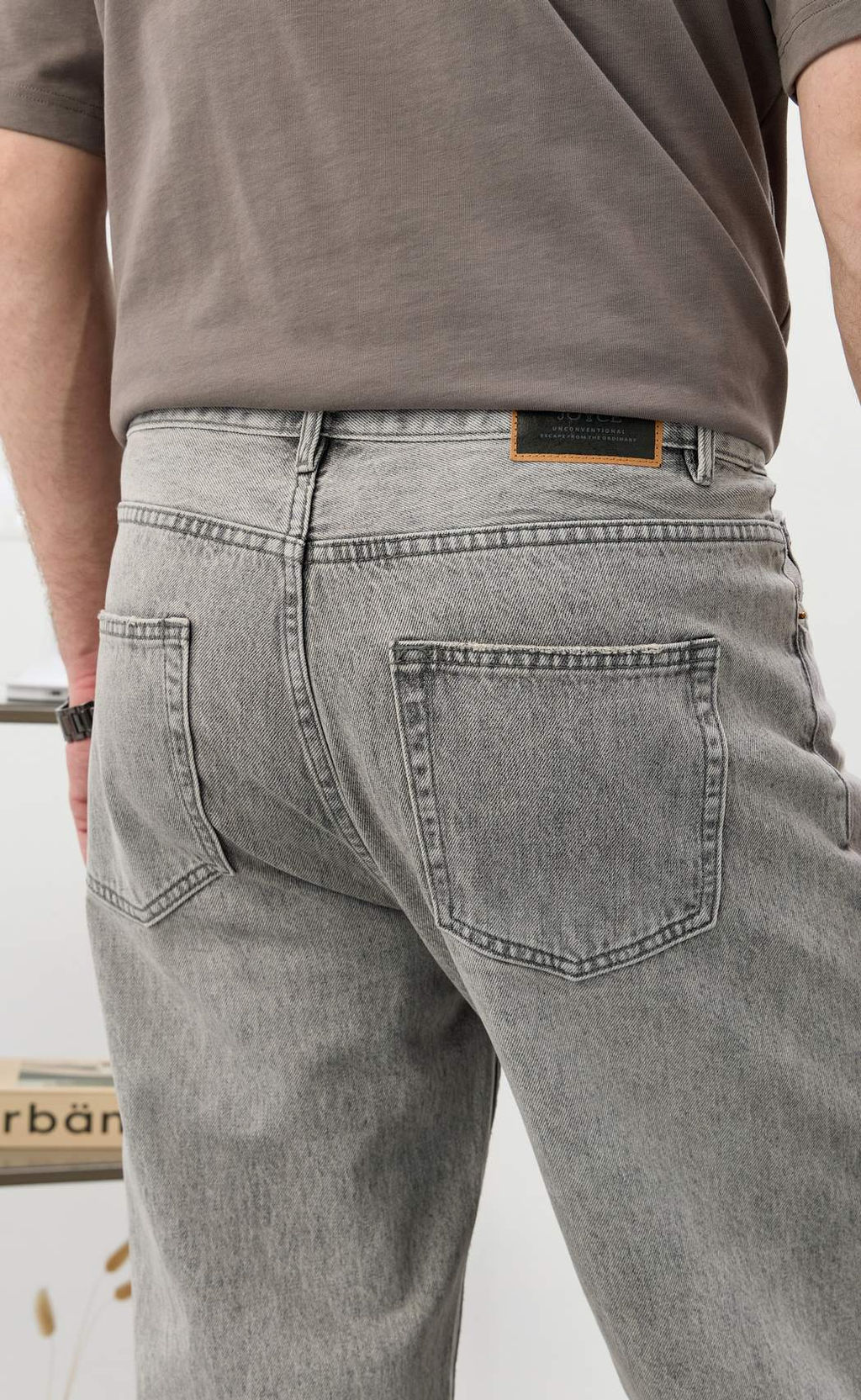 Джинсы Fine Joyce F611-0162R светло-серый хлопок  фото 4