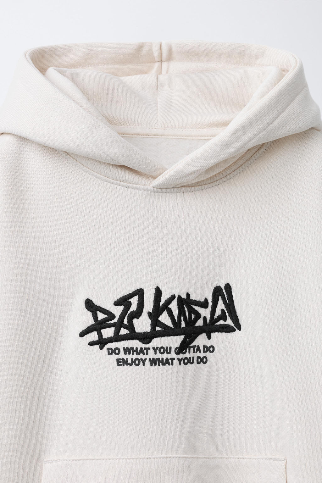 EMBROIDERED SLOGAN HOODIE - Zara фото 10