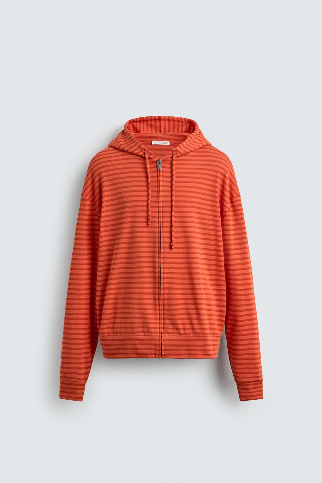 SUDADERA CAPUCHA RAYAS / Naranja - Zara фото 8