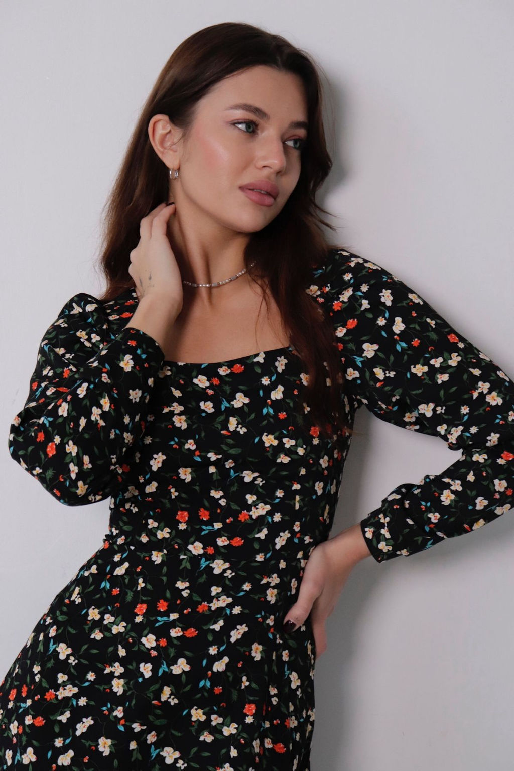 Платье с вырезом каре отрезное по талии - Martichelli фото 51