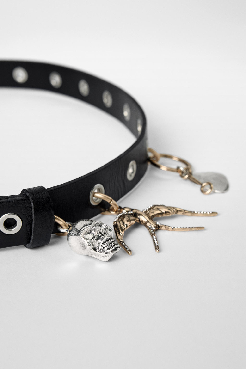 LEATHER STUDDED CHARM BELT KATE MOSS X ZARA  фото 5