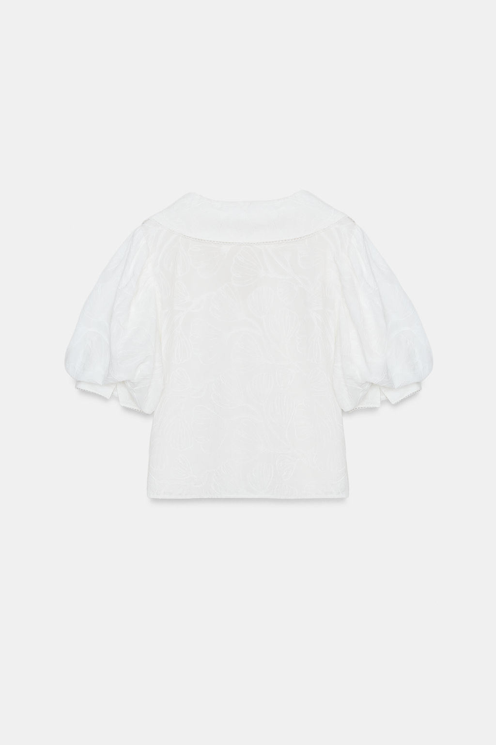 BLUSA CUELLO BOBO / Blanco - Zara фото 6