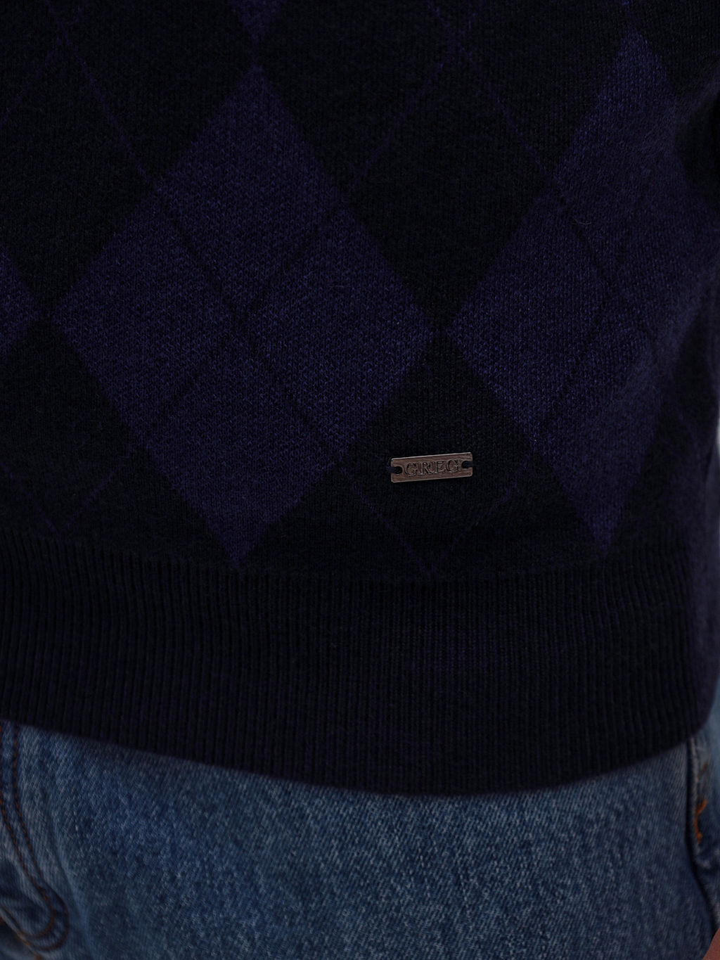 Жилет мужской GREG G125-12-ромб (т.синий) фото 4