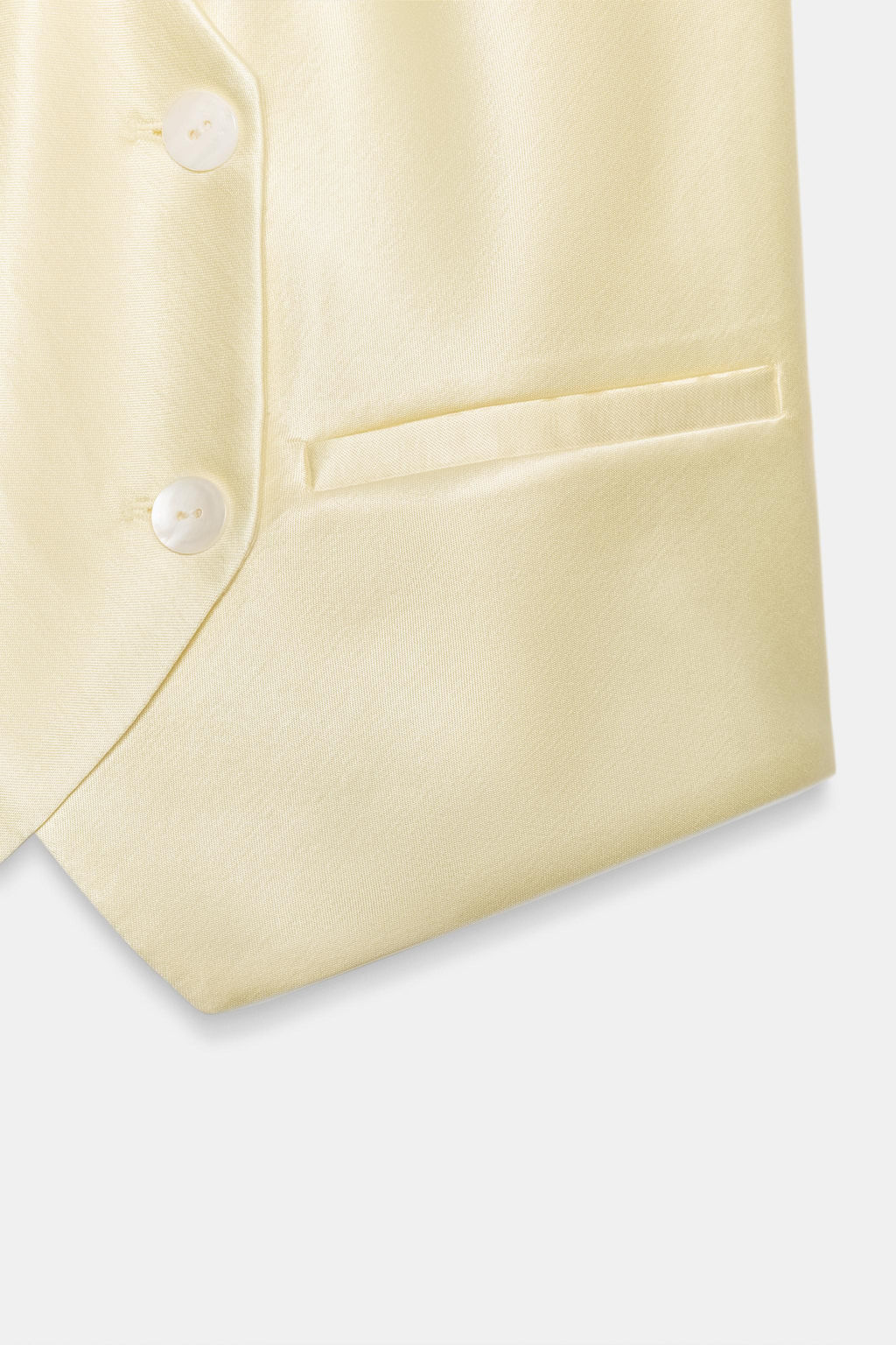 CHALECO SATINADO DOBLE BOTONADURA / Amarillo claro - Zara фото 8