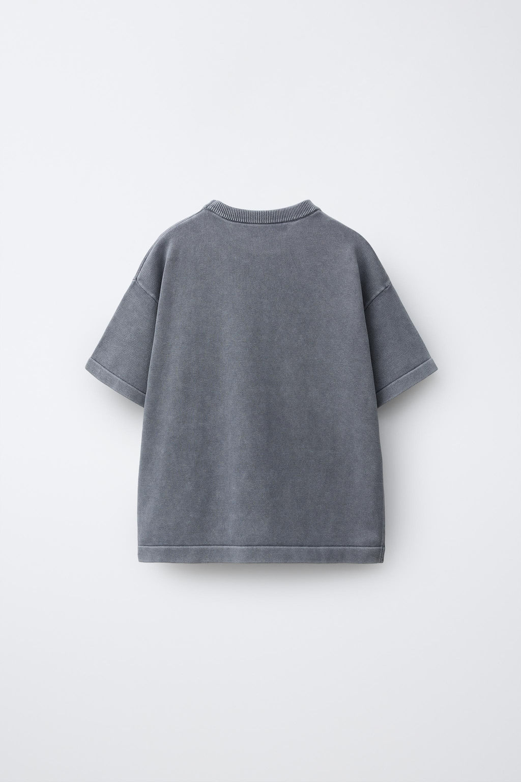 CAMISETA PUNTO EFECTO LAVADO / Gris - Zara фото 3