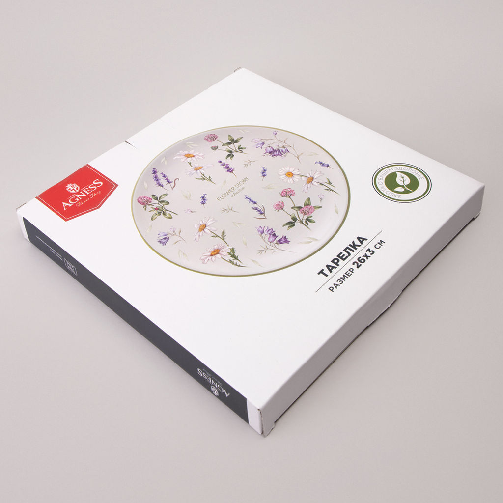 ТАРЕЛКА ОБЕДЕННАЯ AGNESS FLOWER STORY 26*3 СМ  фото 2