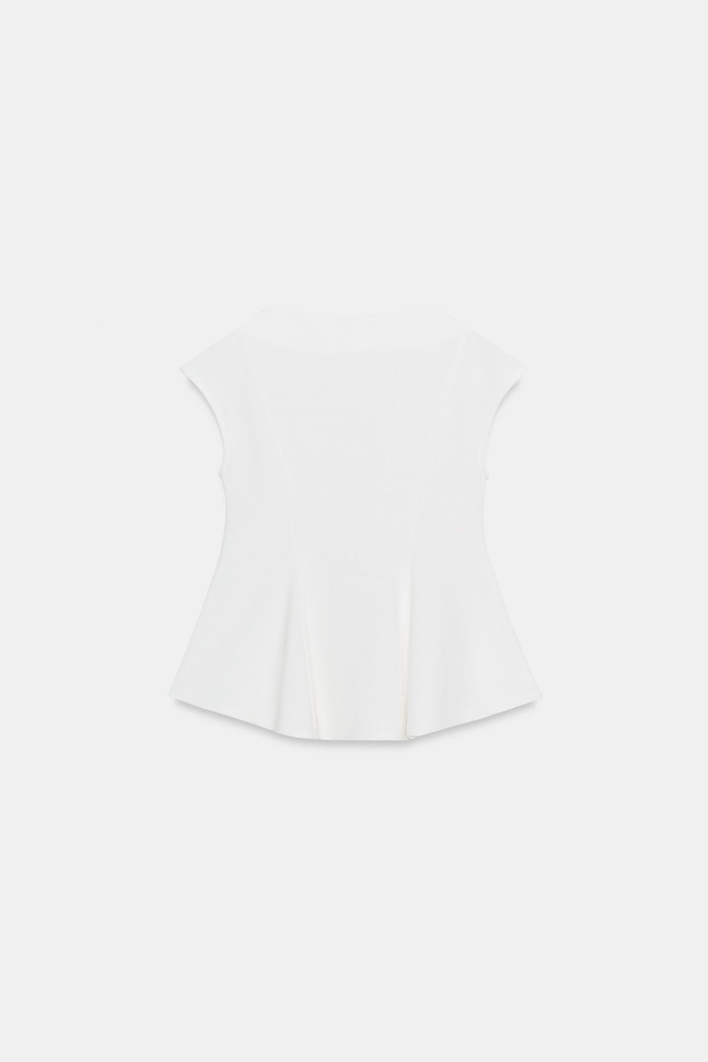 TOP PELUM PIQU? MANGA CORTA / Blanco roto - Zara фото 7