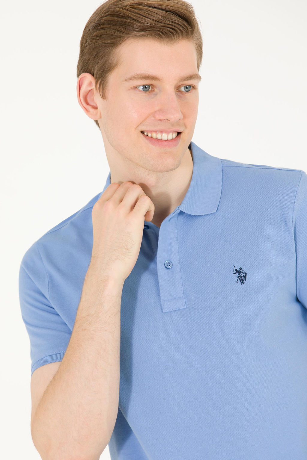 U. S. Polo Assn Мужская темно-синяя базовая футболка с воротником-поло Неожиданная скидка в корзине - U.s. polo assn фото 9