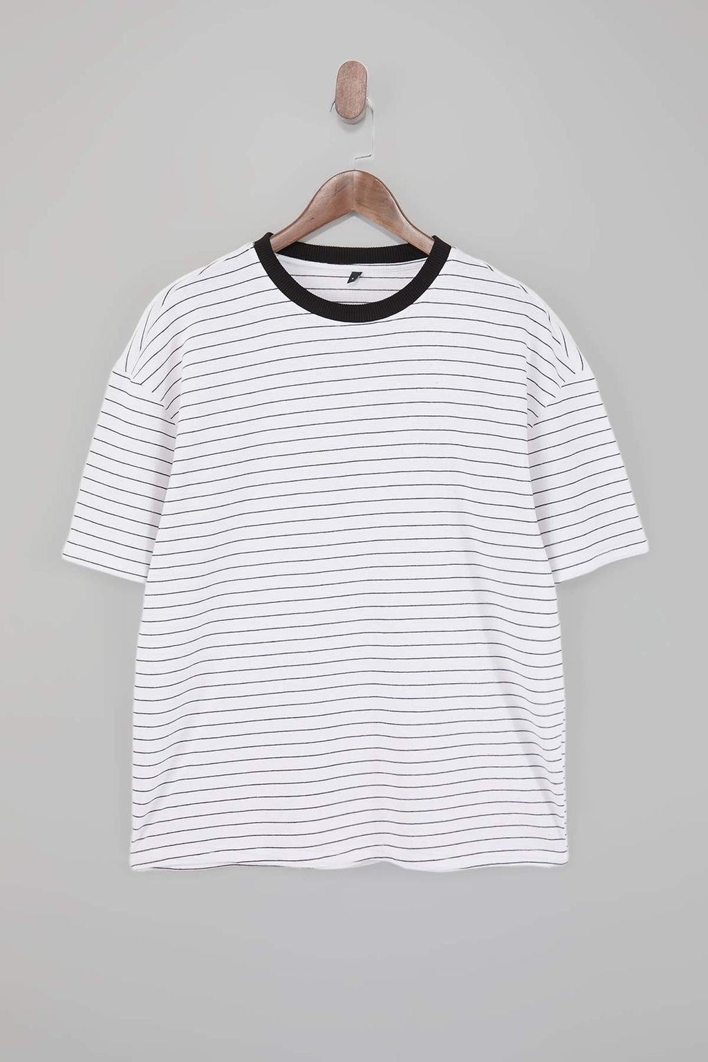 Beyaz Oversize/Genis Kesim Cizgili Ottoman T-Shirt TMNSS26TS00008 - Trendyolmilla фото 3