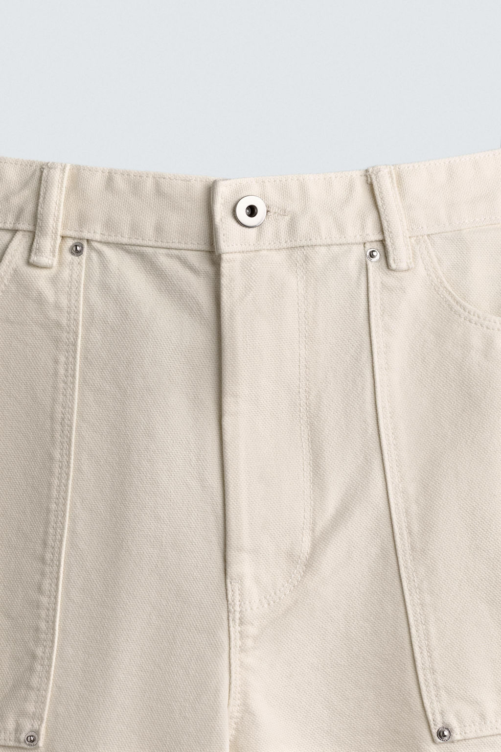 BERMUDA STRAIGHT FIT BOLSILLOS / Blanco - Zara фото 9