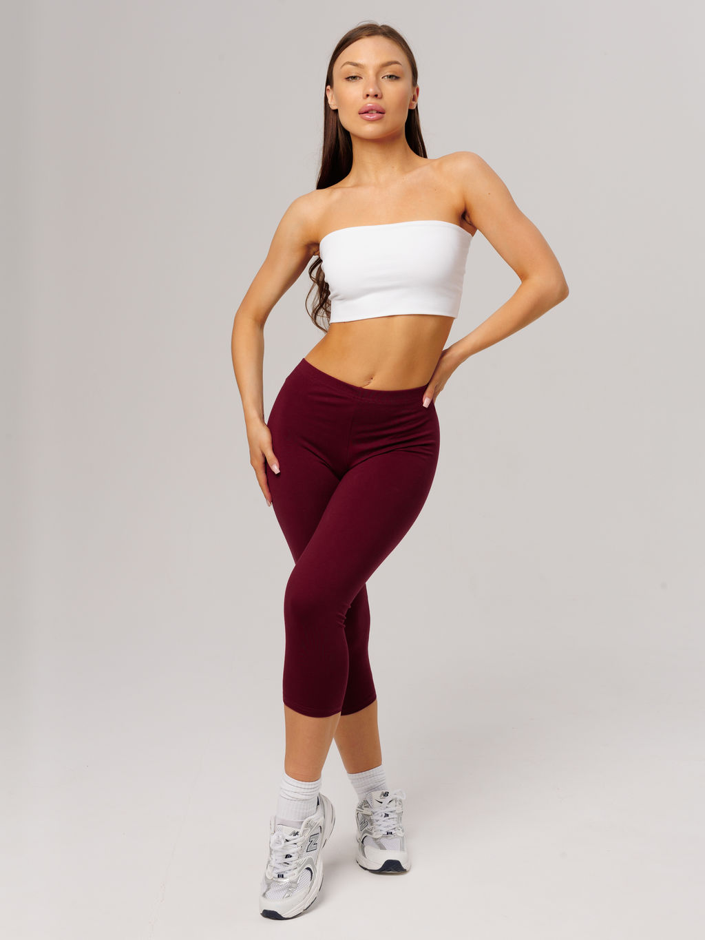 Трикотажные женские бриджи LINGEAMO темно-бордовые КБ-24 (28) фото 4