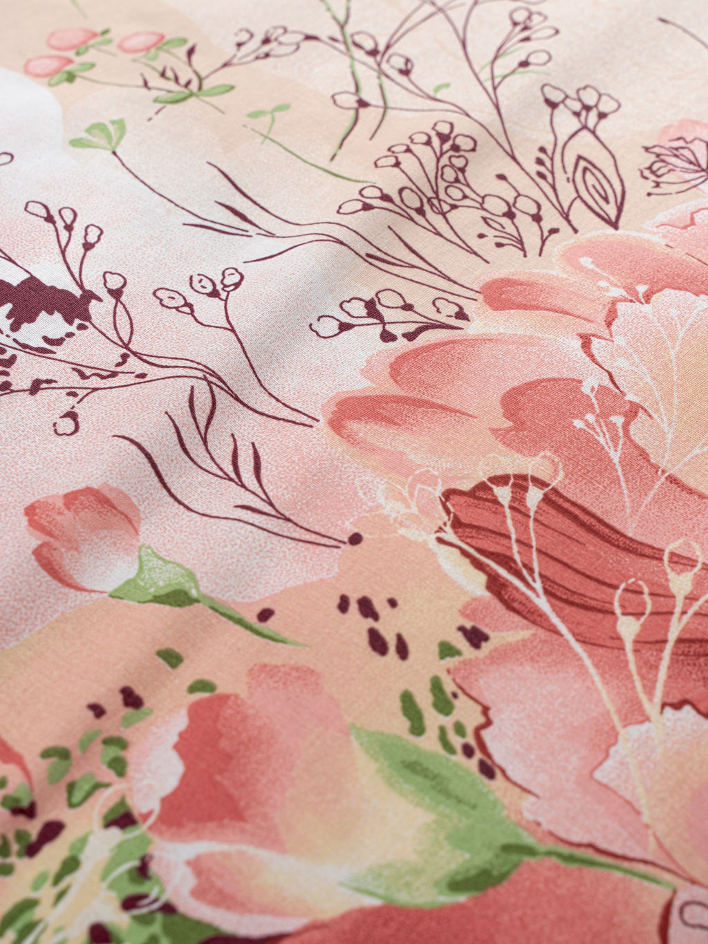 КПБ ЭКОДОМ Персик 20124-1/Семейный - Шуйские ситцы фото 5