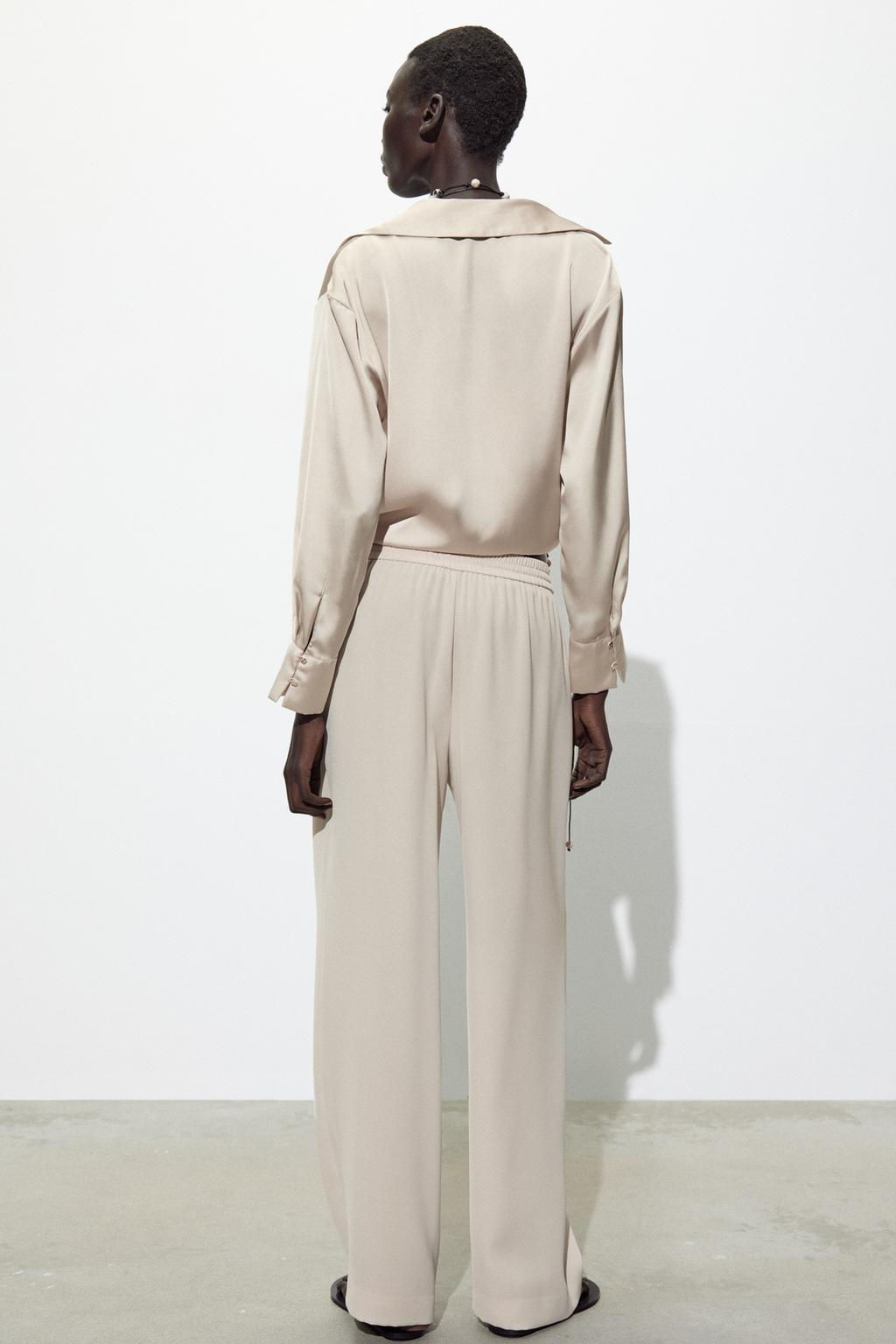 FLOWING PYJAMA-STYLE TROUSERS - Zara фото 12