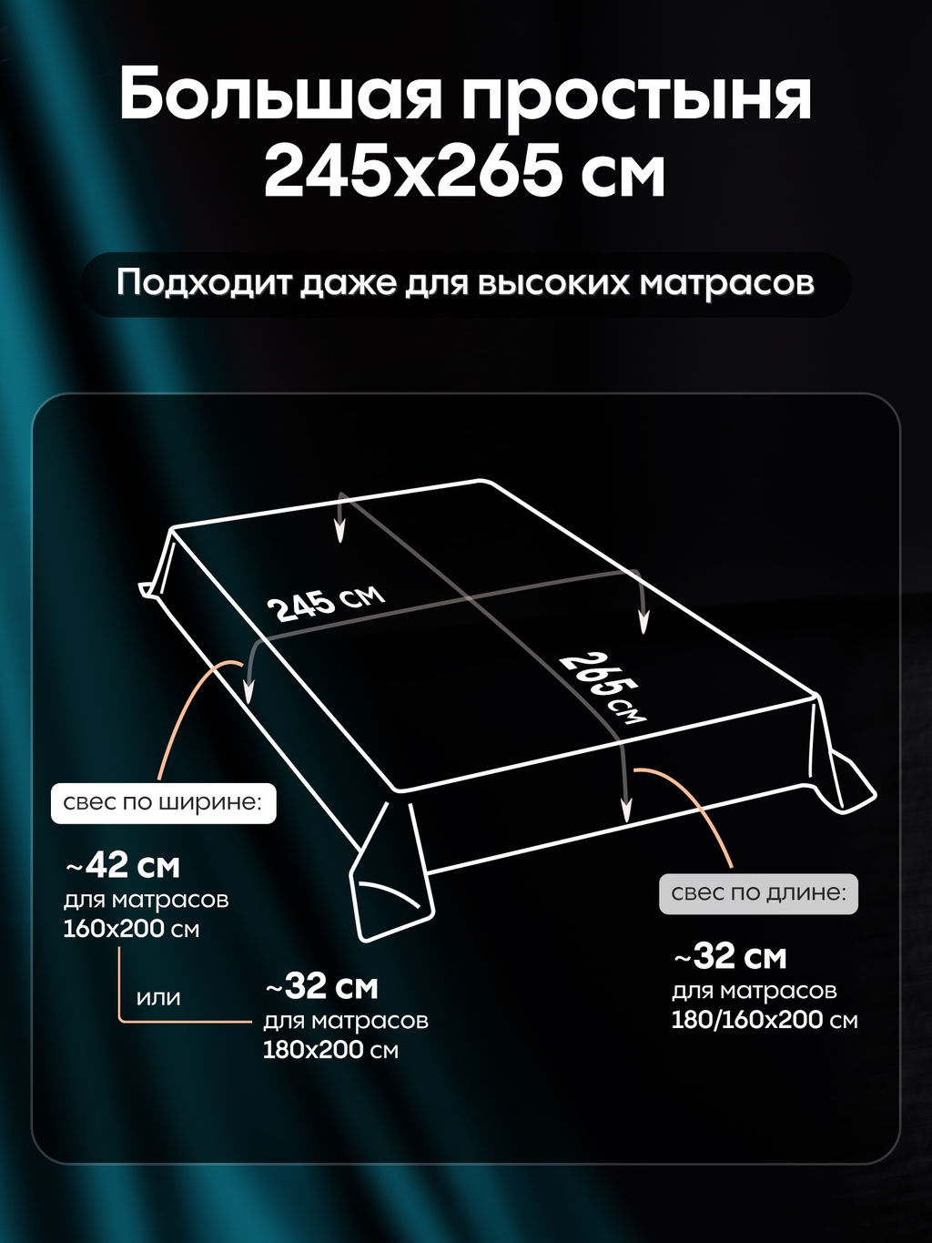 Комплект постельного белья Однотонный Сатин Премиум OCP007 Евро