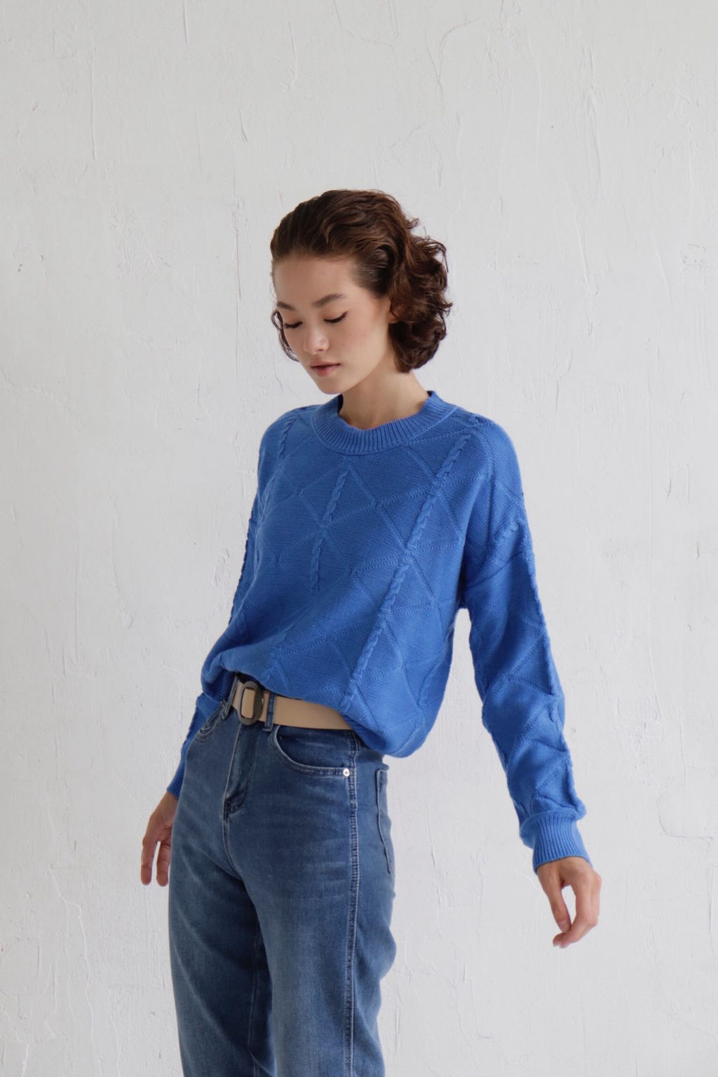 10019 Джемпер базовый голубой - Martichelli фото 6