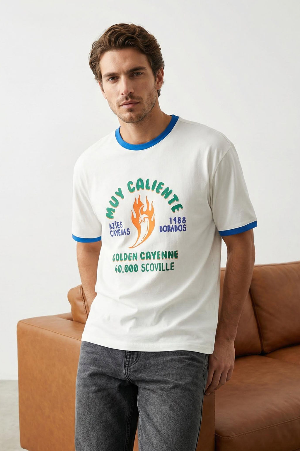 TRENDYOL MAN Zumrut Yesili Boxy/Kare Kesim %100 Pamuklu Bask?l? T-Shirt TMNSS25TS00050 - Trendyolmilla фото 9