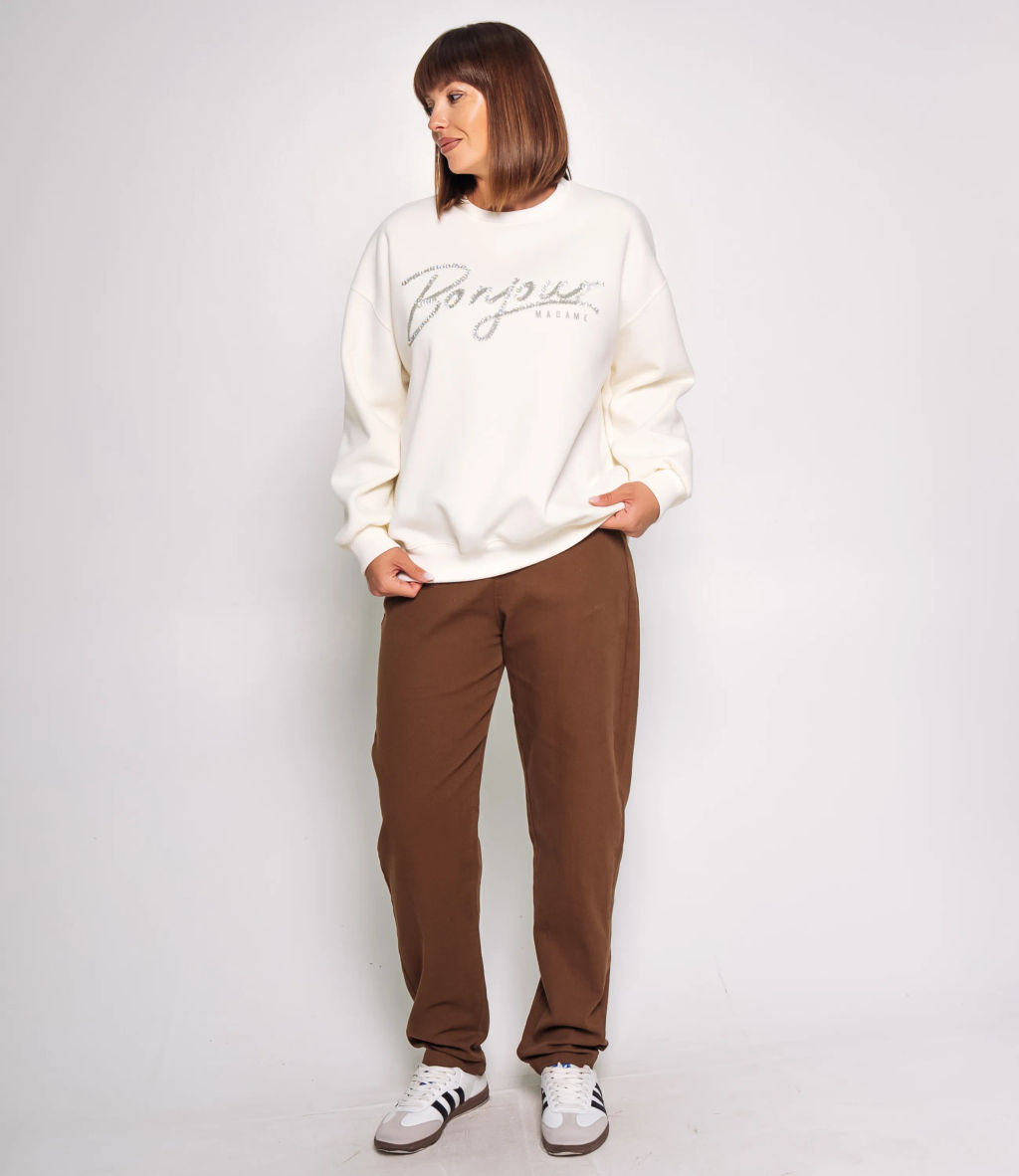 Свитшот #КТ2030 (1), кремовый