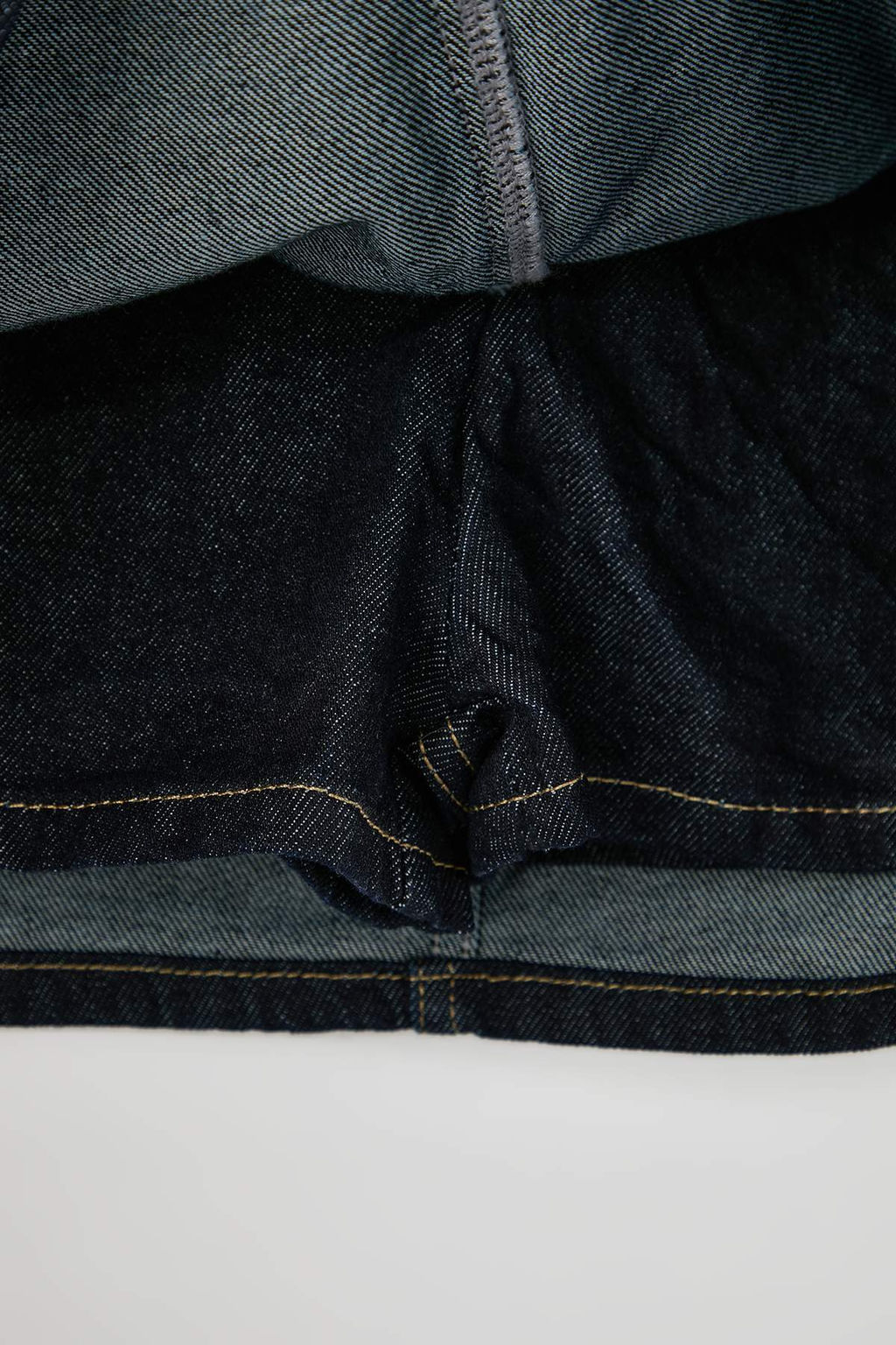 Koyu Mavi Bel Detayl? %100 Pamuk Denim Sort Etek TWOSS26SR00001 - Trendyolmilla фото 2