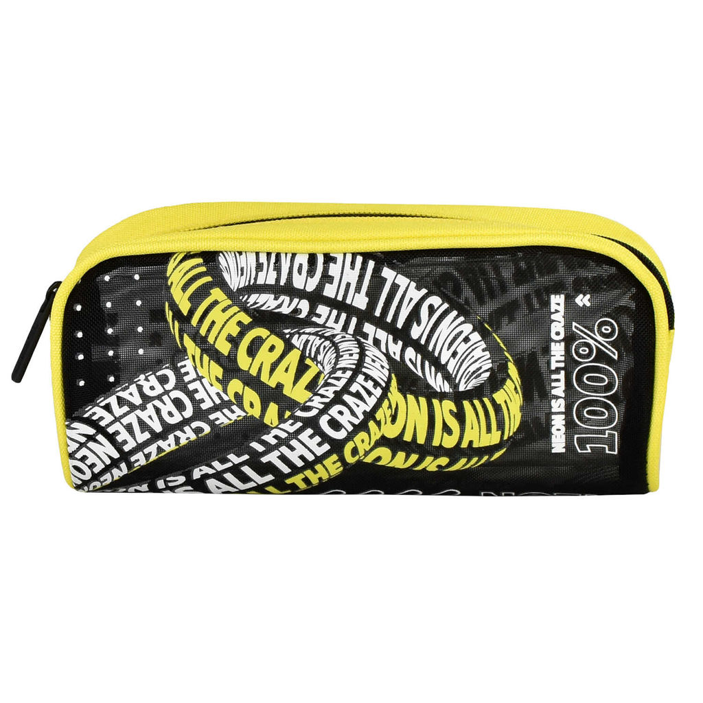 Пенал школьный Феникс+, арт.61934/ 25 НЕОНОВЫЙ ЖЕЛТЫЙ (без наполнения, 20х9х6 см, нейлон, молния, шелкография, ПЭТ-пакет).