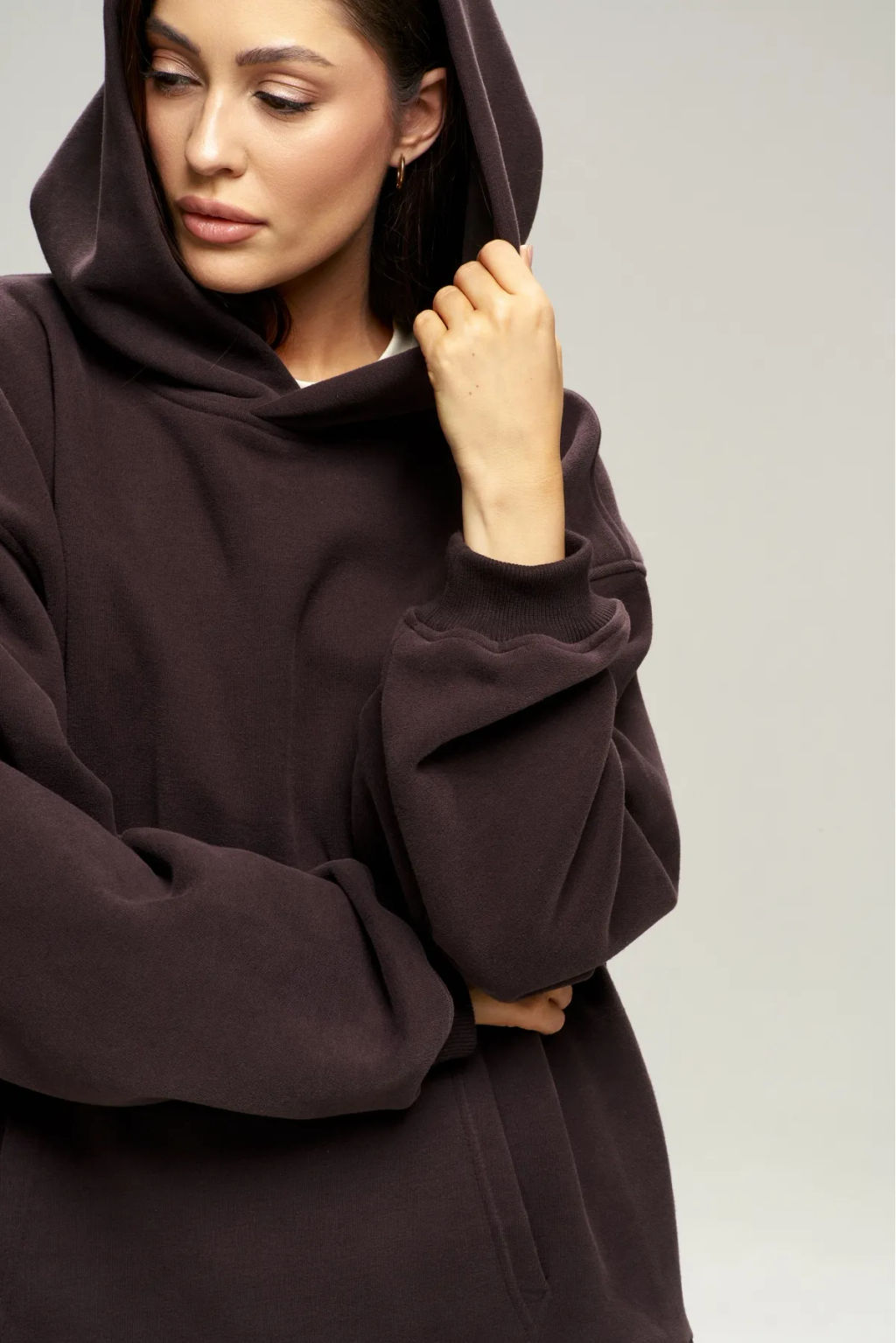 Худи с начесом Brown - Erist store фото 4