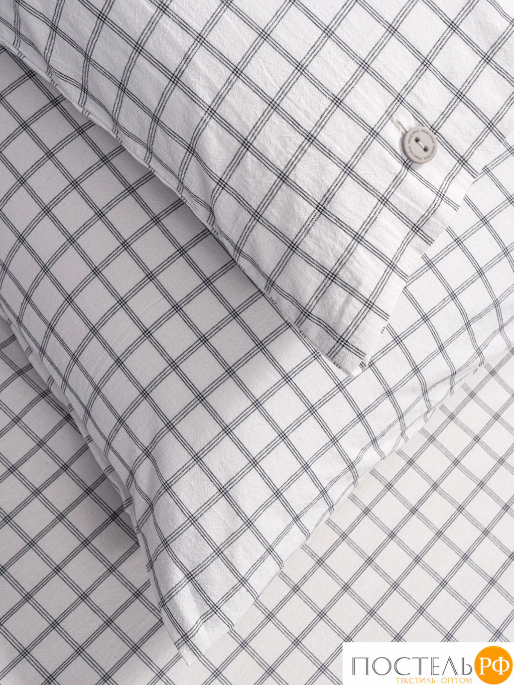 КПБ PRIME PRIVE ВАЛЬБО бел/черн (клетка)  фото 7