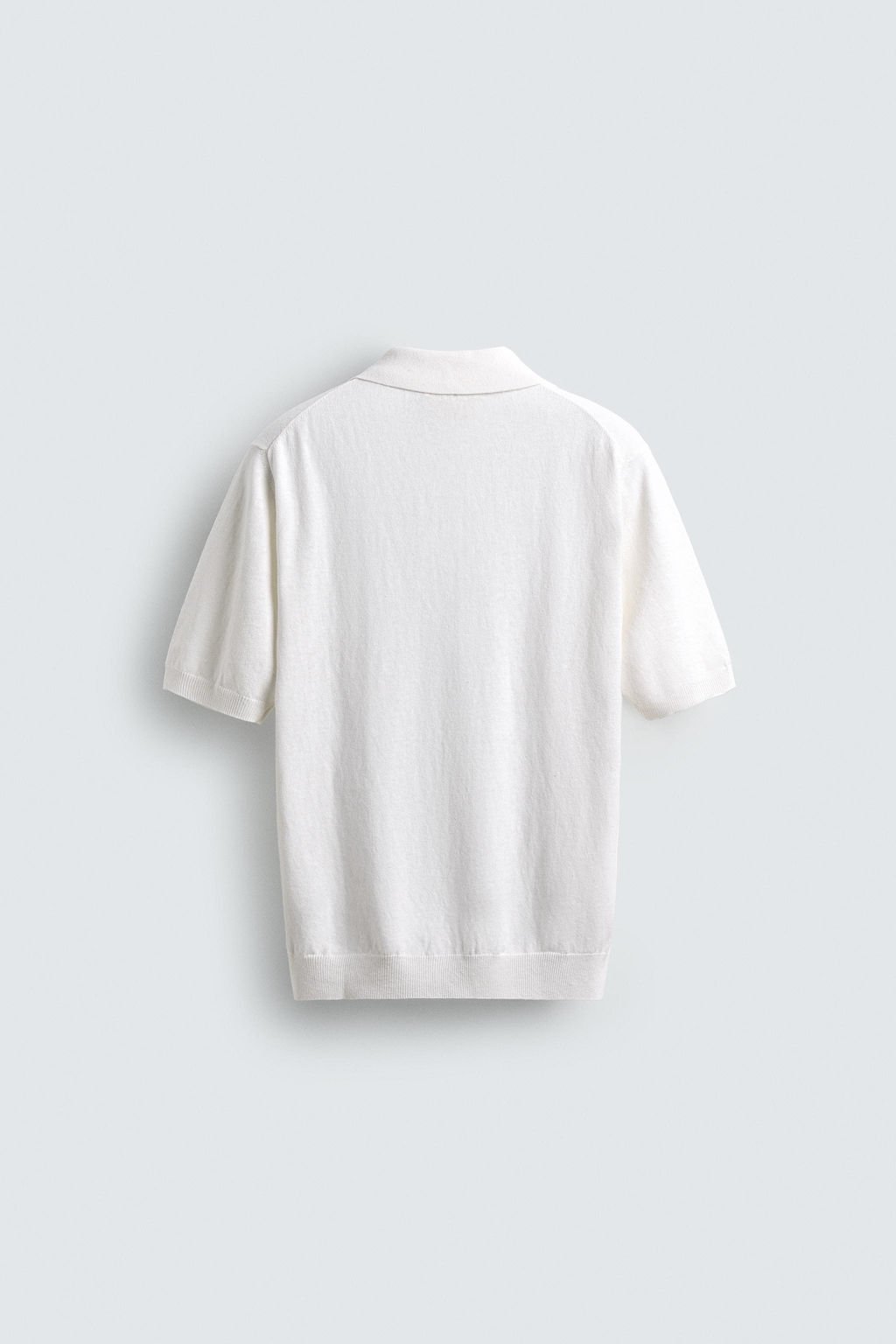 POLO PUNTO REGULAR FIT ALGOD?N - LINO / Blanco roto - Zara фото 7