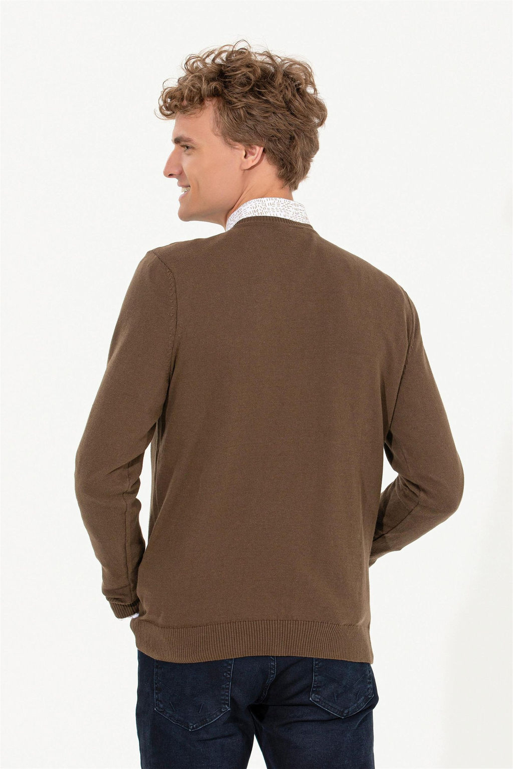 Мужской базовый свитер кокосового цвета Неожиданная скидка в корзине - U.s. polo assn фото 5