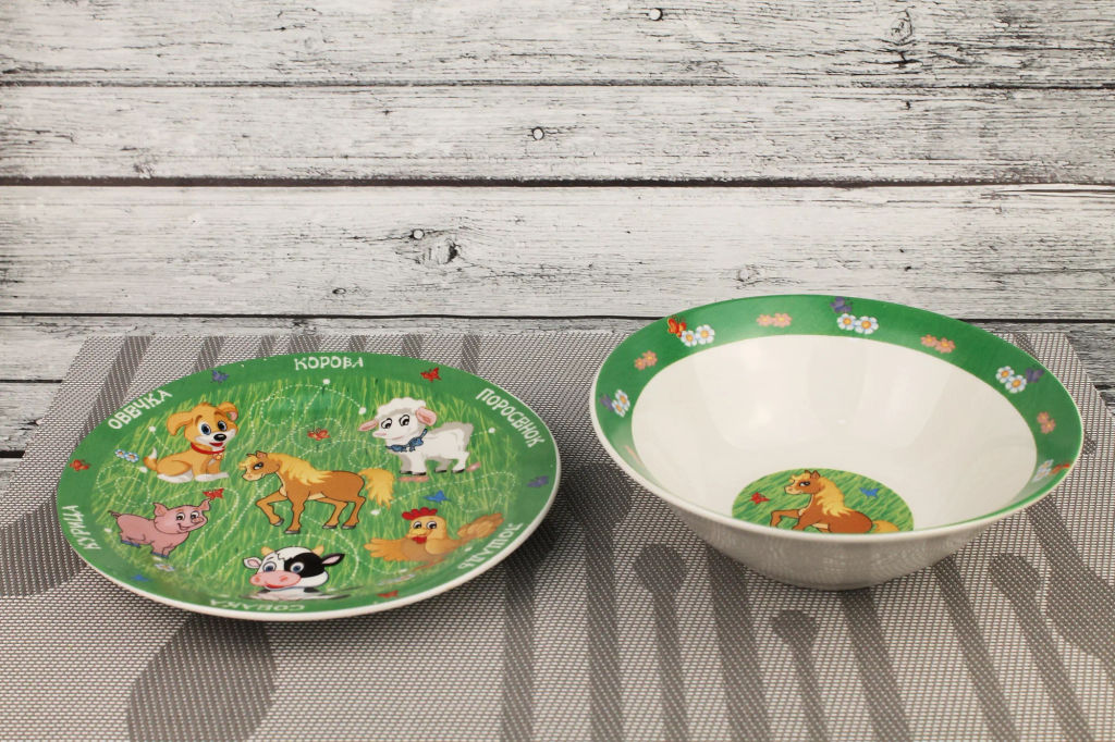 Набор Домашние животные 3пред (тарелка 19см, миска 18см, кружка 240мл) в под. уп. арт. MFK04005 /МФК/  фото 5