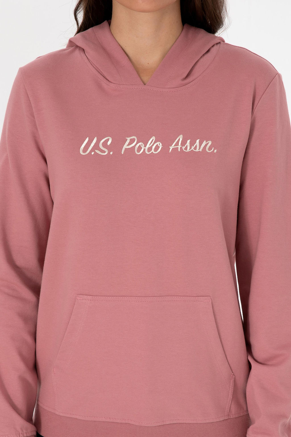 Худи U.S. Polo Assn розовый из хлопка