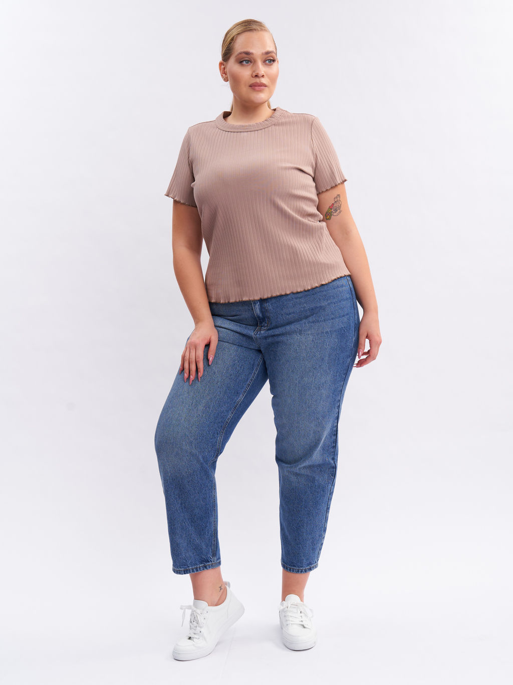 Футболка в рубчик FU25002BEG18 - Артесса фото 2