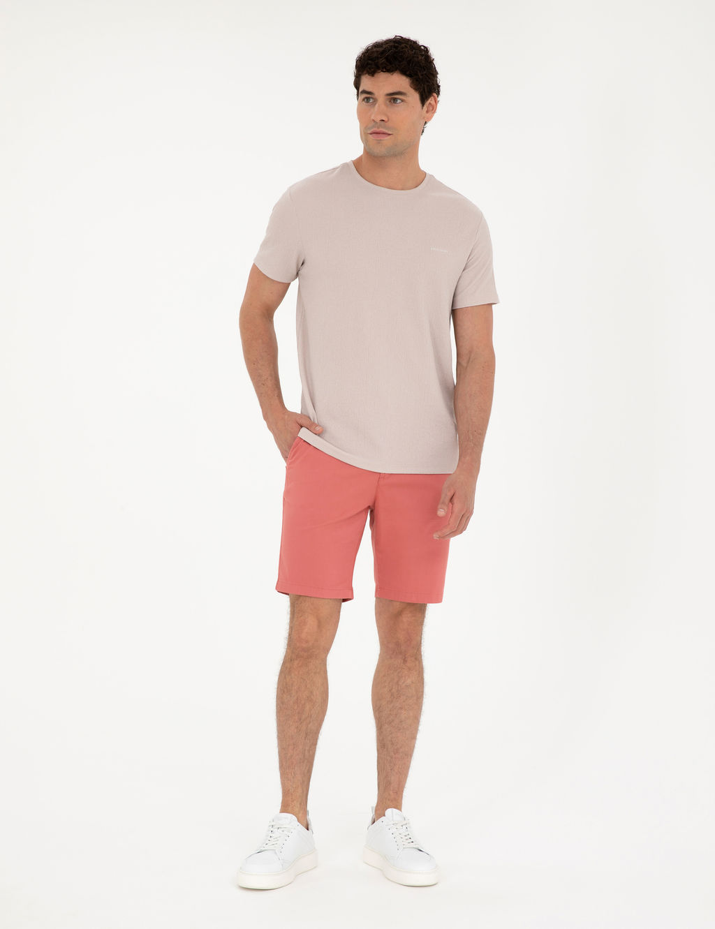 Bej Slim Fit Ti__rt